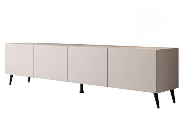 TV-Lowboard mit Türen auf Schwarzen Metallbeinen 200 cm Nodoo Kaschmir