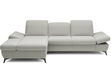 Ecksofa L-Form Links mit Schlaffunktion und Bettkasten Hannover Hellgrau