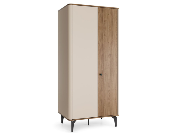 Kleiderschrank mit Flügeltüren Arelis Kaschmir, Royal Nussbaum