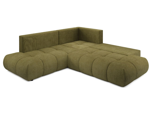 Ecksofa mit Schlaffunktion und Bettkasten Links Kair Grün