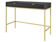 Schminktisch mit Schubladen Amber Schwarz, Gold Frame
