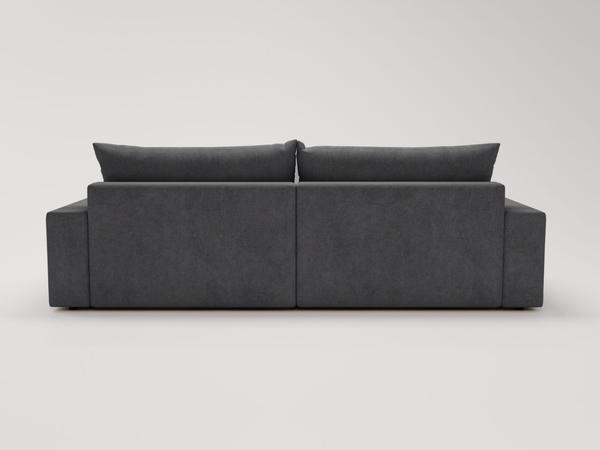 Ecksofa L-Form mit Schlaffunktion und Bettkasten Havi Links Graphit