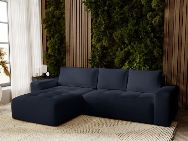 Ecksofa L-Form Links mit Schlaffunktion und Bettkasten Portland Anthrazit