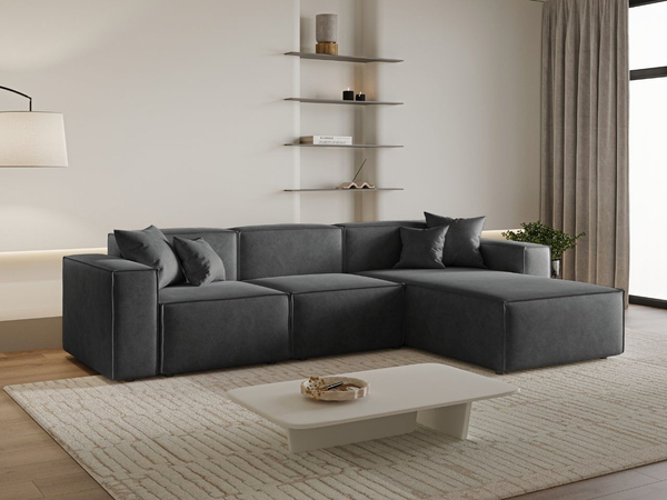 Ecksofa L-Form Rechts Arizona Dunkelgrau