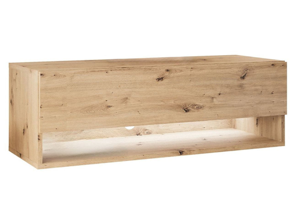 Hänge TV-Schrank 90 cm für Wohnzimmer mit LED-Beleuchtung Aurelie Artisan Eiche