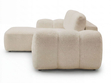 Ecksofa L-Form mit Schlaffunktion und Bettkasten Avelin Links Beige