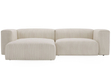 Ecksofa L-Form Links Moderne Cord Ecksofa Landi Beige