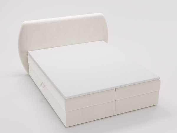 Boxspringbett mit Bettkasten 120x200 Bogota Creme