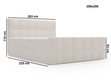 Boxspringbett mit Bettkasten 200x200 Bouclé-Stoff Alicante Schwarz