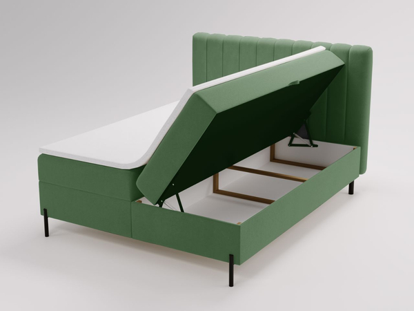 Boxspringbett mit Bettkasten 140x200 Primavera Grün