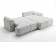 Ecksofa L-Form Rechts mit Schlaffunktion und Bettkasten Bonno Grau
