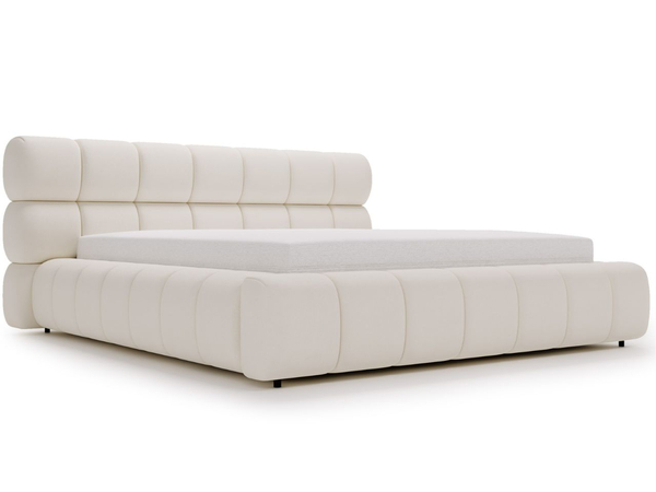 Polsterbett mit Bettkasten und Lattenrost 120x200 Mellow Beige