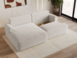 Ecksofa L-Form mit Schlaffunktion und Bettkasten Serene Links Hellbeige