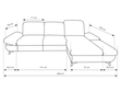 Ecksofa L-Form Rechts mit Schlaffunktion und Bettkasten Hannover Beige