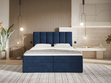 Boxspringbett mit Bettkasten 180x200 Cascada Dunkelblau