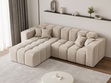 Ecksofa L-Form Links Moderne Ecksofa Loopo Beige