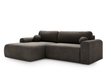 Ecksofa L-Form mit Schlaffunktion und Bettkasten Savana Links Grau