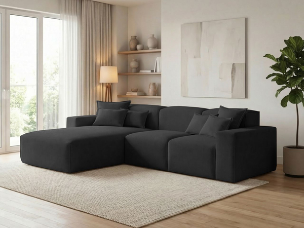 Ecksofa L-Form Links Moderne Ecksofa Leni Schwarz
