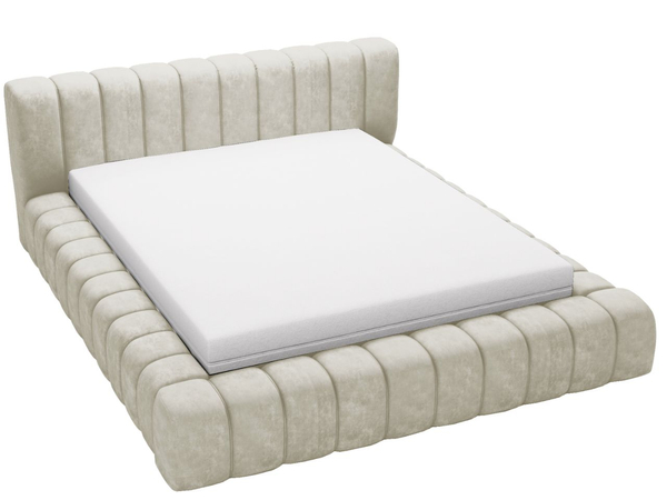 Polsterbett mit Bettkasten und Lattenrost 140x200 Italia Beige