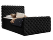 Boxspringbett mit Bettkasten 120x200 Cleo Lux Schwarz