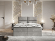 Boxspringbett mit Bettkasten 140x200 Hera Grau