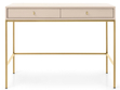 Schminktisch mit Golden Metallbeinen Amor Beige
