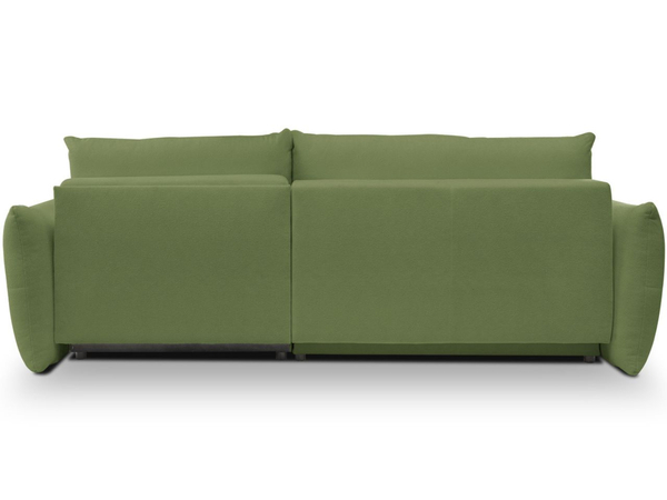 Ecksofa L-Form mit Schlaffunktion und Bettkasten Bene Grün