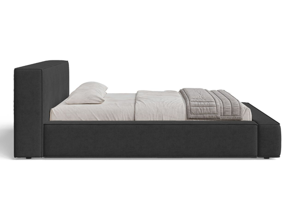 Polsterbett mit Bettkasten und Lattenrost 140x200 Mali Schwarz