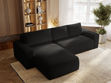 Ecksofa L-Form Links mit Schlaffunktion und Bettkasten Tazones Schwarz