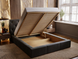 Polsterbett mit Bettkasten und Lattenrost 180x200 Milano Anthrazit