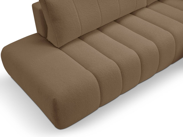 Ecksofa mit Schlaffunktion und Bettkasten Rechts Adoro Braun
