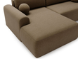 Ecksofa L-Form mit Schlaffunktion und Bettkasten Savana Links Bouclé-Stoff Braun