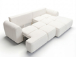 Ecksofa L-Form Rechts mit Schlaffunktion und Bettkasten Bonno Creme 