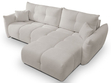 Ecksofa L-Form mit Schlaffunktion und Bettkasten Bene Hellgrau