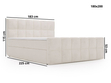 Boxspringbett mit Bettkasten 180x200 Alicante Braun