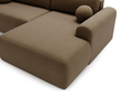 Ecksofa L-Form mit Schlaffunktion und Bettkasten Savana Rechts Bouclé-Stoff Braun