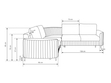 Ecksofa L-Form Links mit Schlaffunktion und Bettkasten Limon Dunkelbeige