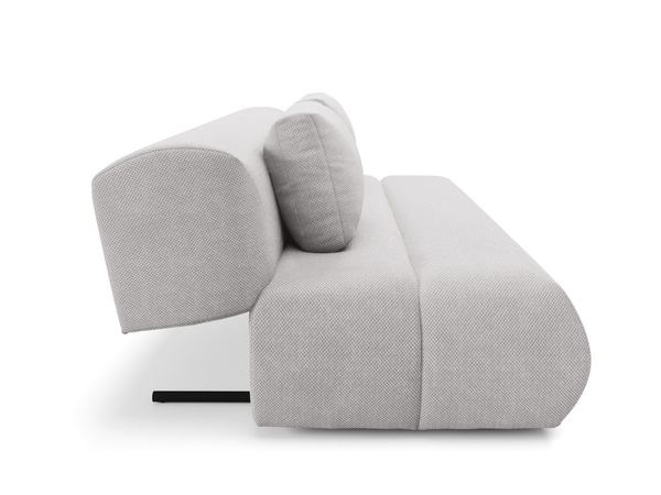Schlafsofa mit verstellbarer Rückenlehne, Schlaffunktion und Bettkasten Figo Grau
