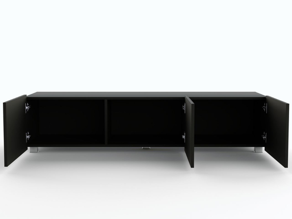 TV-Lowboard mit Türen 150 cm Kioto Schwarz matt