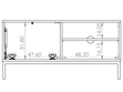 TV-Lowboard mit Türen 100 cm Soroko Weiß