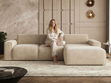 Ecksofa L-Form Rechts Lavia Beige