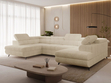 Wohnlandschaft mit Schlaffunktion und Bettkasten Argon Beige