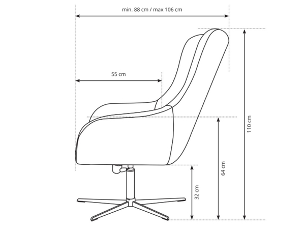 Drehbarer Sessel Deves Beige