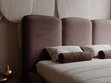Polsterbett mit Bettkasten und Lattenrost 140x200 Bubble Braun
