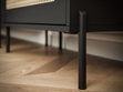 Standvitrine im Boho-Stil schmale Bellance Schwarz