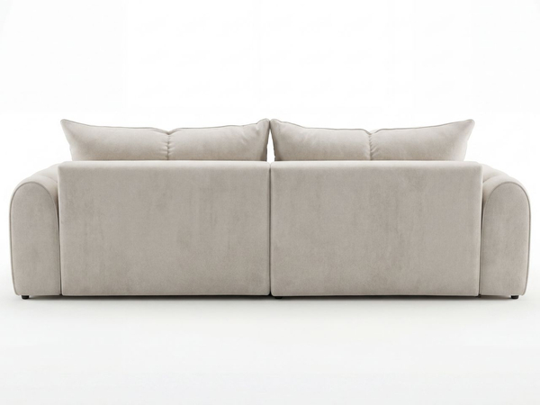 Ecksofa L-Form Rechts mit Schlaffunktion und Bettkasten Bonno Beige