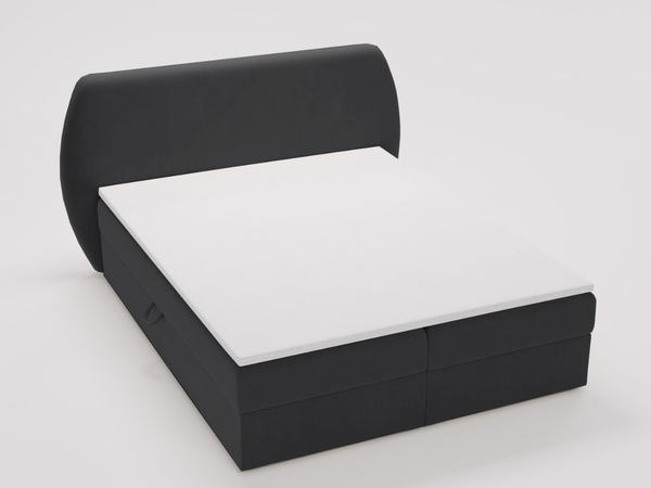 Boxspringbett mit Bettkasten 160x200 Bogota Schwarz