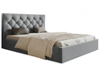 Polsterbett mit Bettkasten und Lattenrost 160x200 Selva Hellgrau