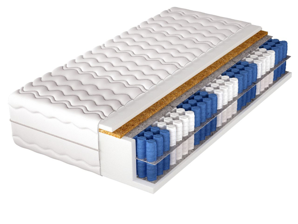 Taschenfederkernmatratze mit Kokosmatte und Polyurethanschaum Cavani 80x200
