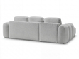 Ecksofa L-Form mit Schlaffunktion und Bettkasten Avelin Links Grau
